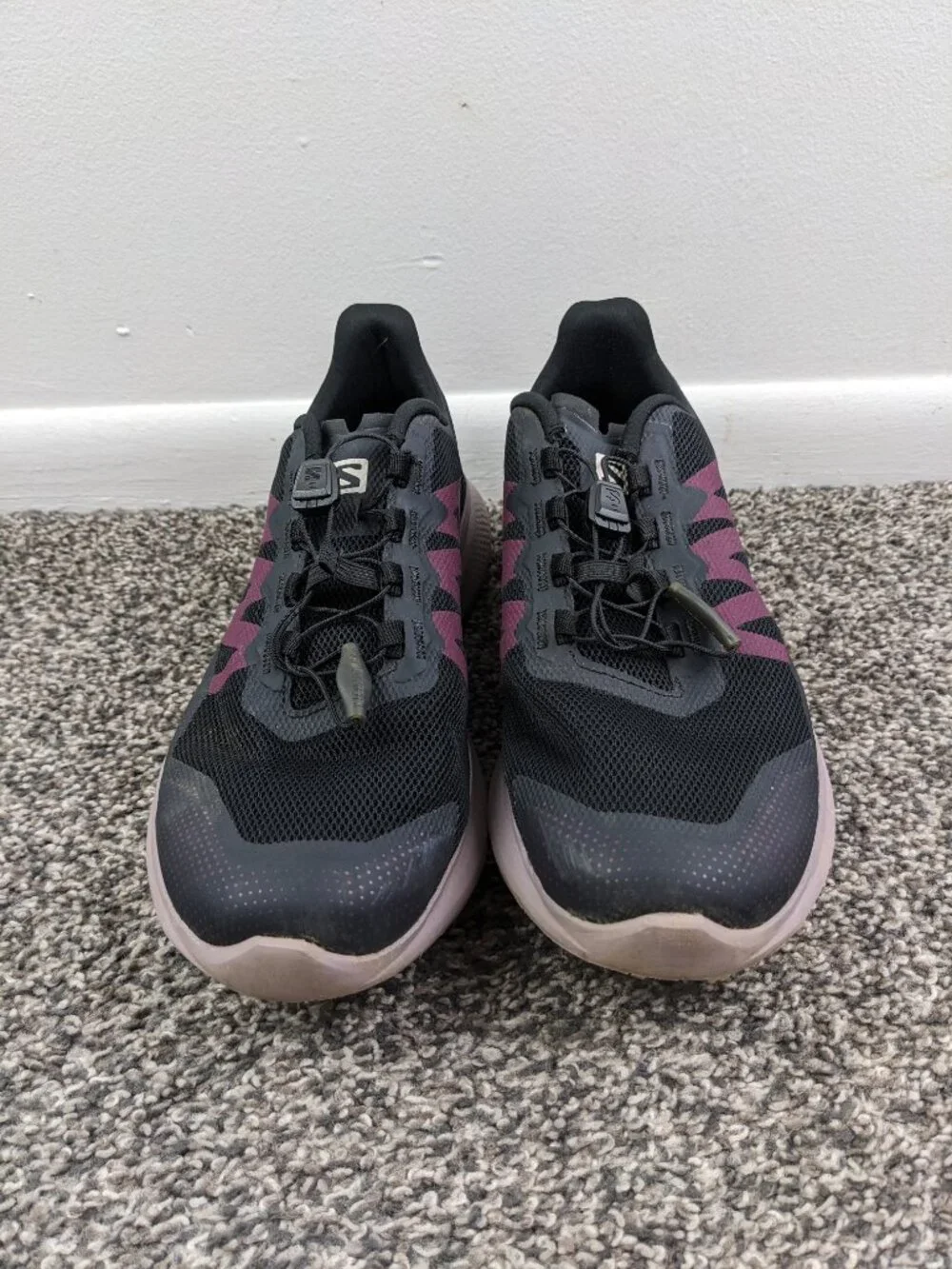 Salomon Hypulse Trail Running Sneakers Womens 10 Purple Black Lace Up Shoes